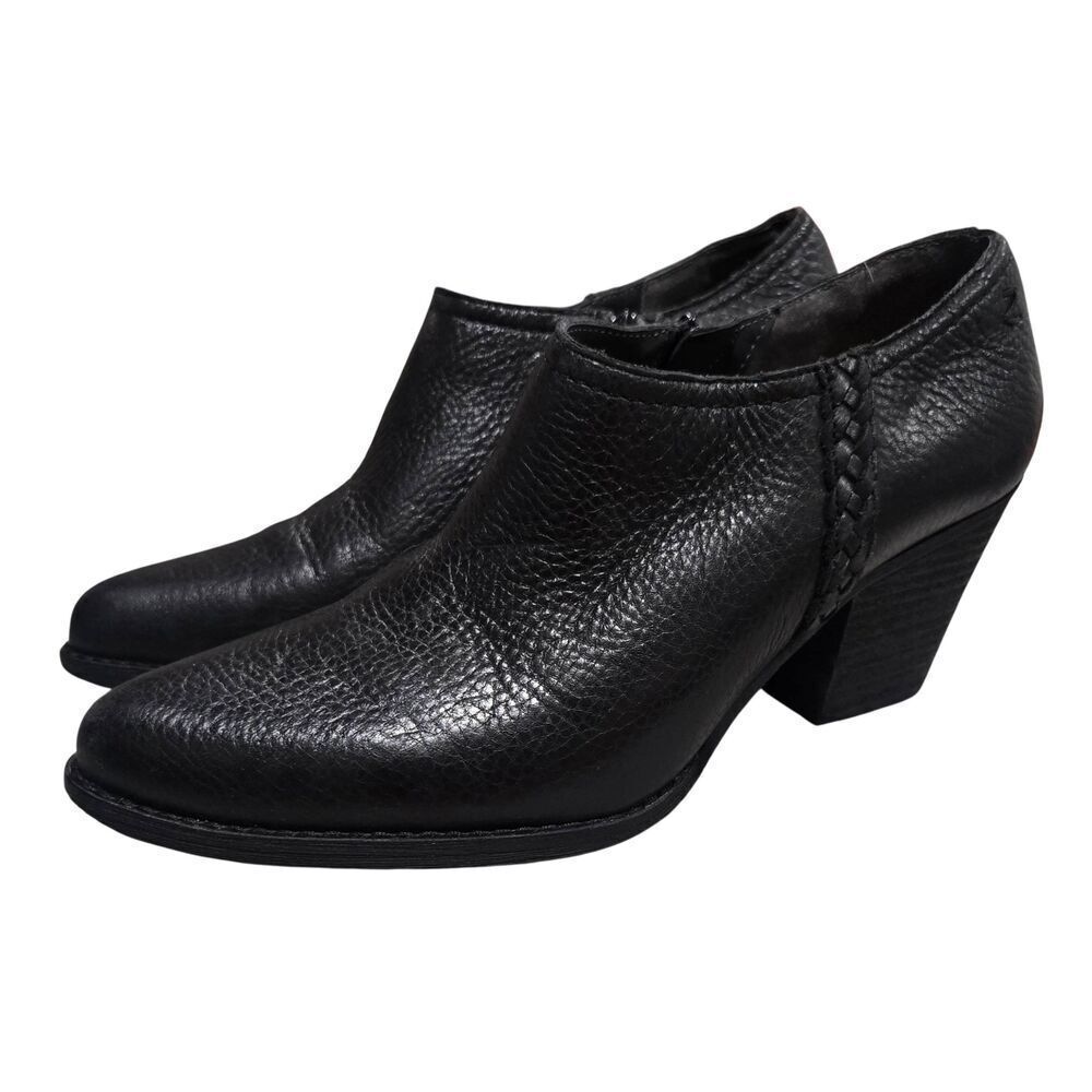 Zodiac Women's Ava Pointed-Toe Booties Size 8 Black Boots Leather Western - Picture 2 of 6
